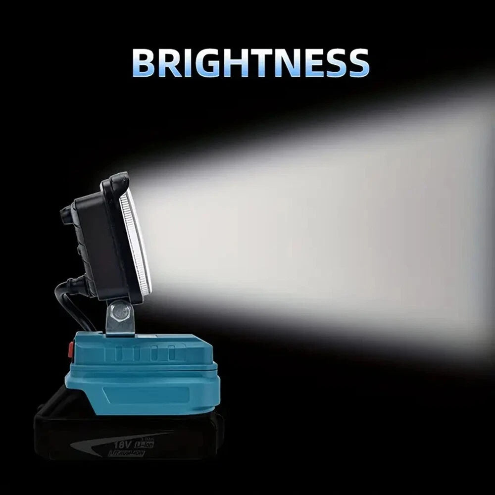 LED Work Light For 18V 20V Battery 6500K Cordless Flashlight With USB UK