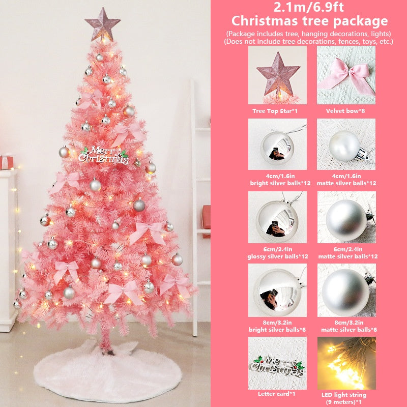 1 Piece Of 83 - Inch Pink Christmas Tree, The First Choice For Romantic Date Confessions