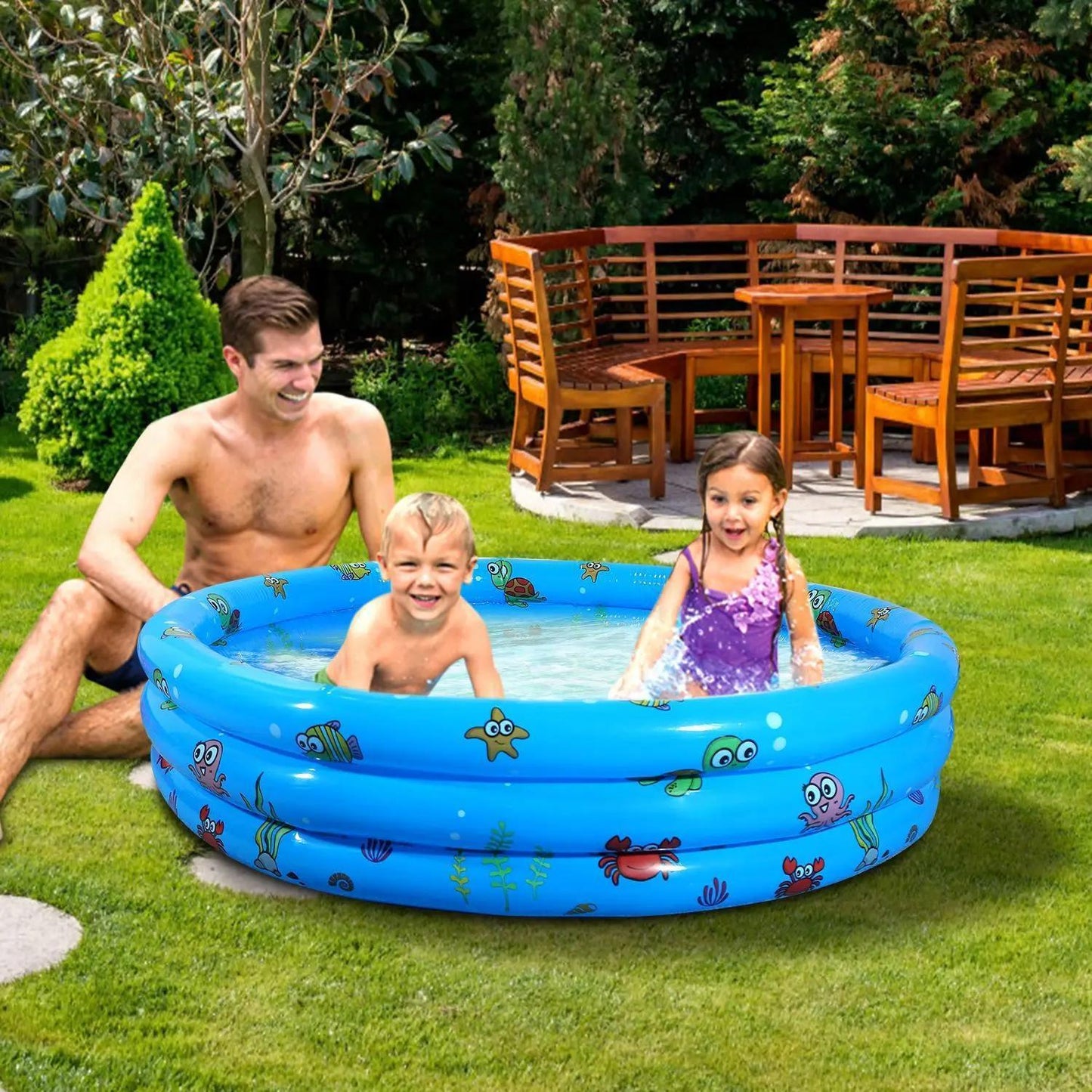 Large PVC Inflatable Foldable With  Suitable For 3 Kids Swimming Ball Pool With Customizable  Printing