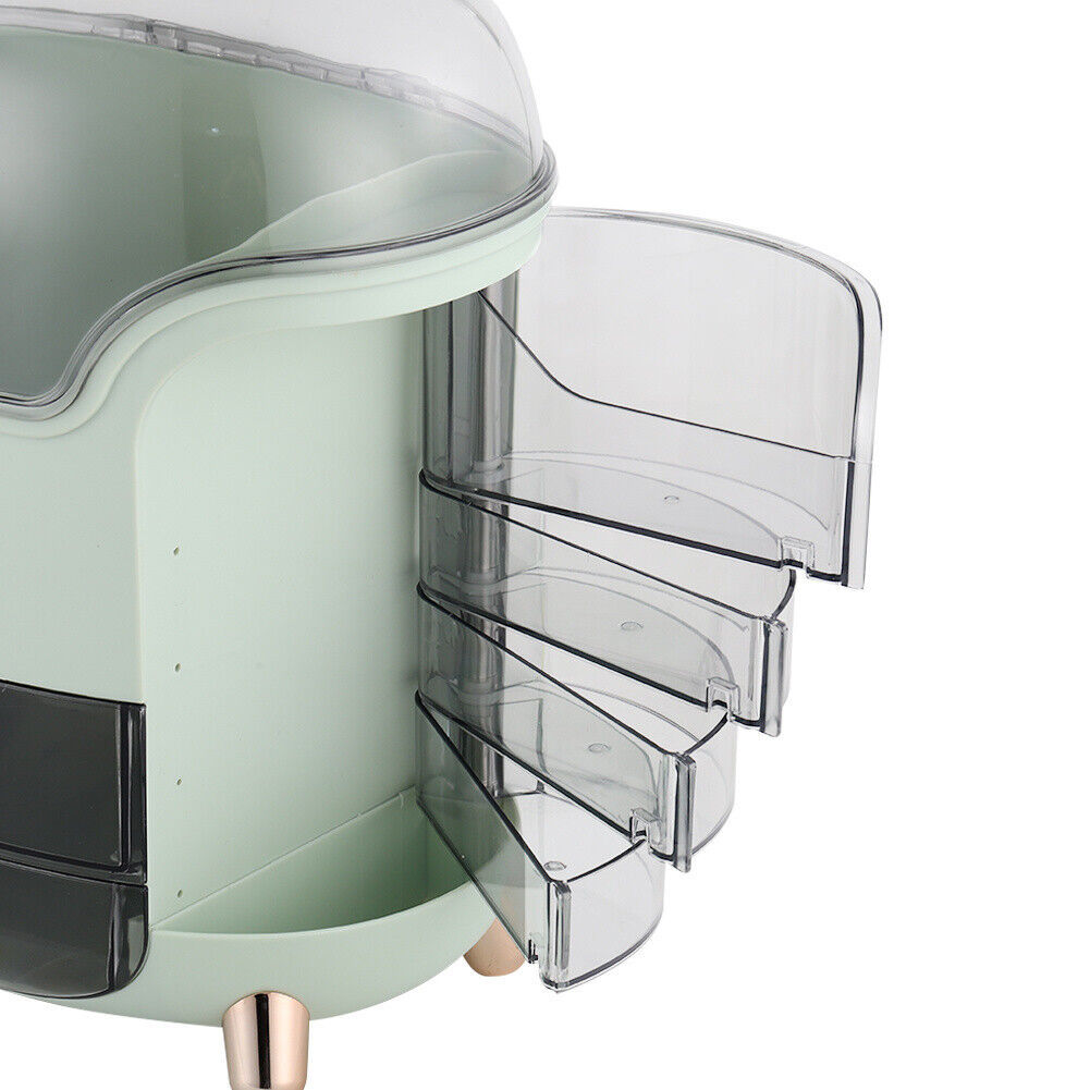 Large Cosmetic Skincare Organiser Tabletop Make-Up Storage Case 2 Drawers Box