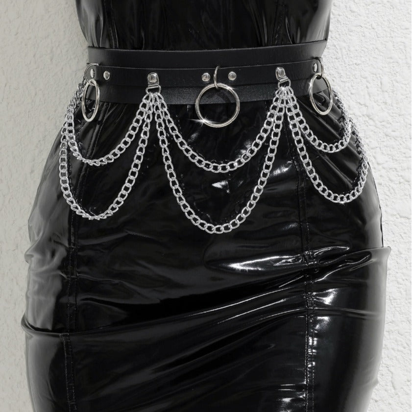 Personalized Waist Seal Women's Double Layer Chain Belt Ring Belt