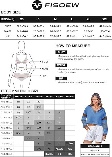 Fisoew Women's Long Sleeve Crop Tops Polo V Neck Color Block Casual Loose Pullover Cropped Sweatshirt