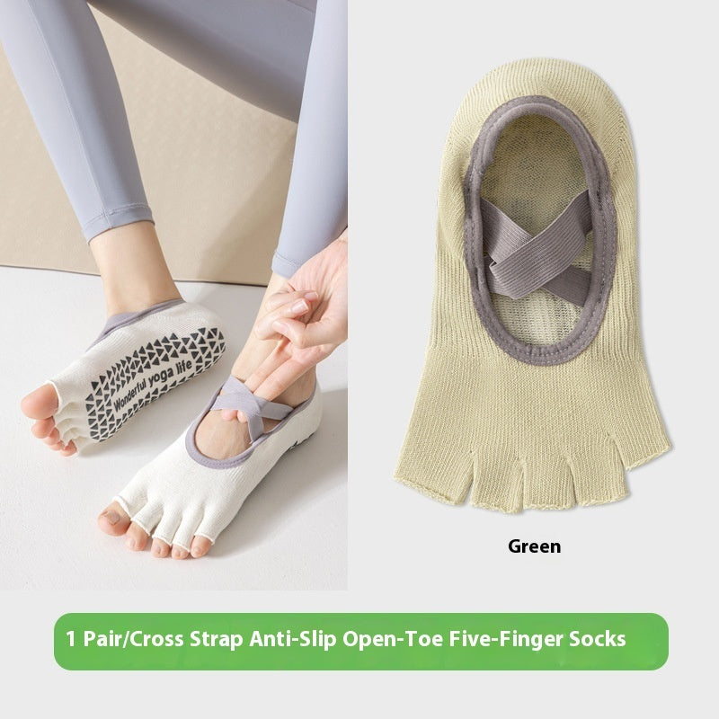 Open Toe Five Finger Yoga Socks Children's Professional Non-slip Summer Thin Short