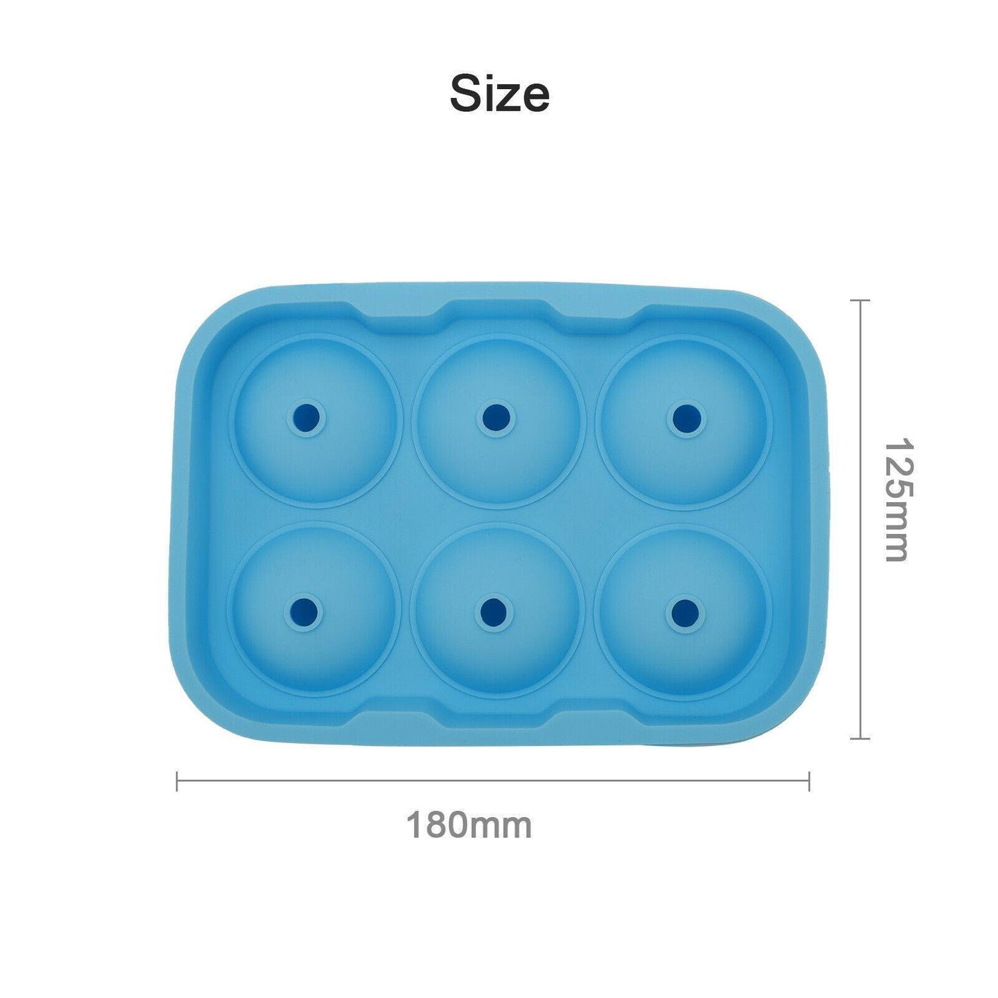 Large Ice Cube Tray Ball Maker Big Silicone Mold Sphere Whiskey Round Mould DIY