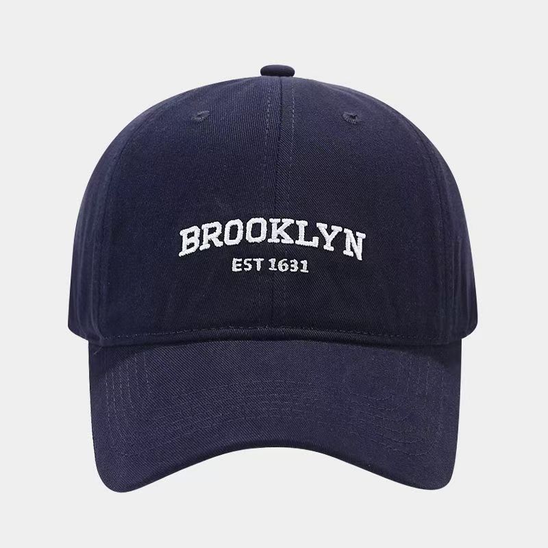 Women's Plus-sized Deepening Hard Top Simple Printed Peaked Cap