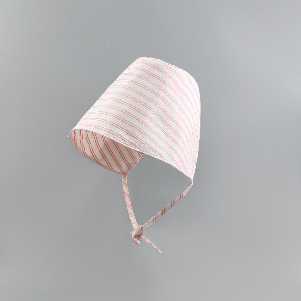 French New Striped Big Brim Fisherman Hat Women