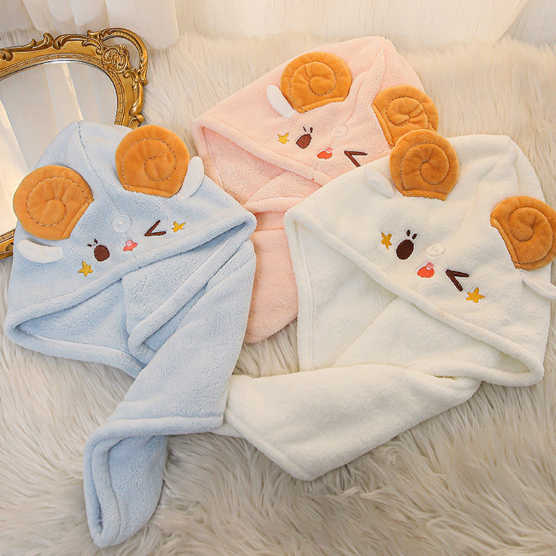 Cartoon Coral Fleece Shepherd XINGX Hair Dryer Hat