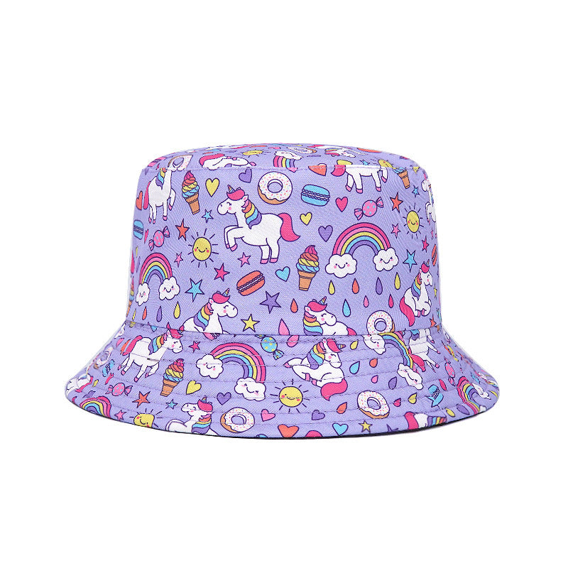 Unicorn Children's Sunscreen Cartoon Bucket Hat