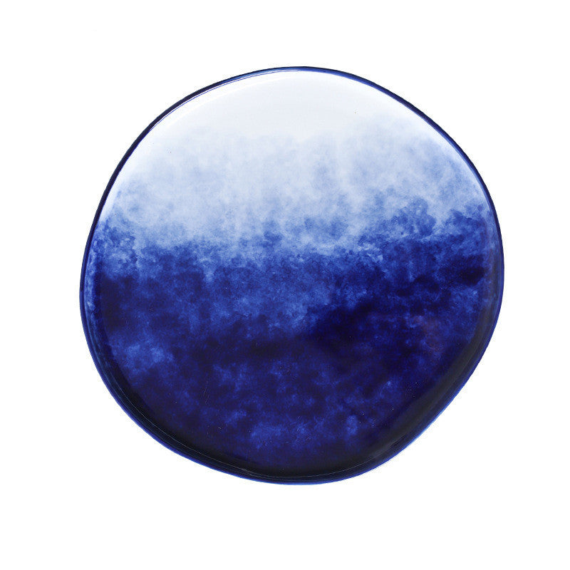 Gradient Underglaze Ceramic Western Dinner Plate