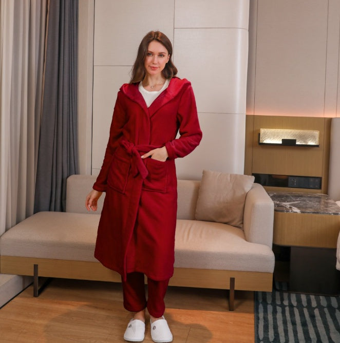 Women's Fibre Velvet Gown Set