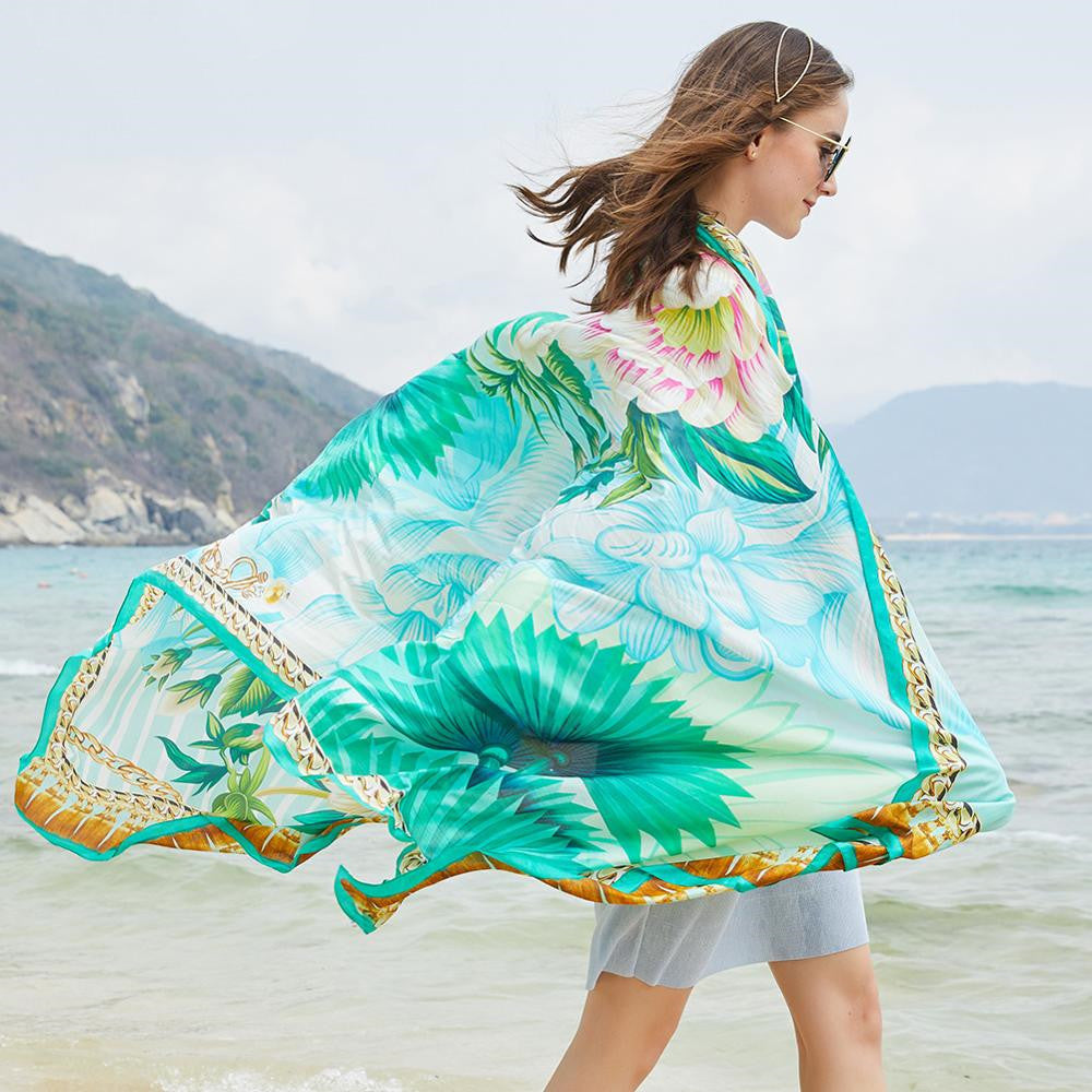 Shawl Scarf Dual Use Temperament Beach Sunscreen