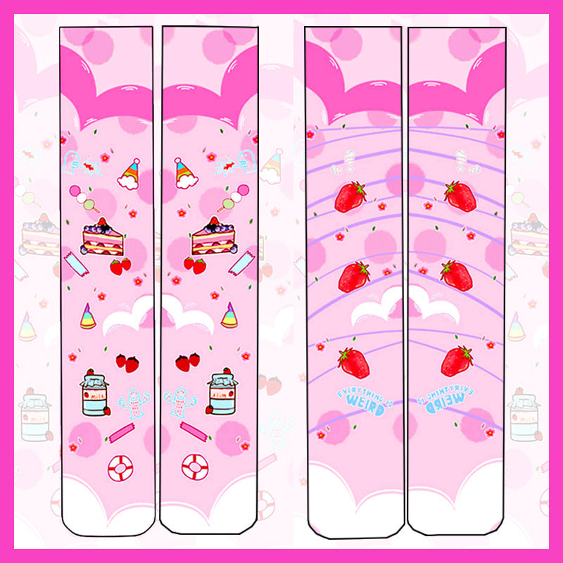 Lolita Cute Overknee Long Boot White Velvet Socks