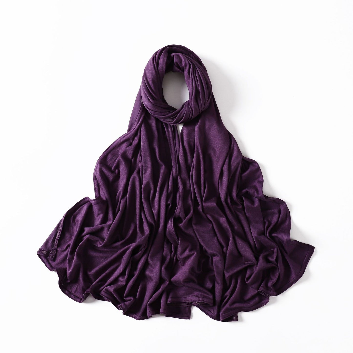 35 Colors Malaysia Pure Color Modal Curling Mercerized Cotton Scarf