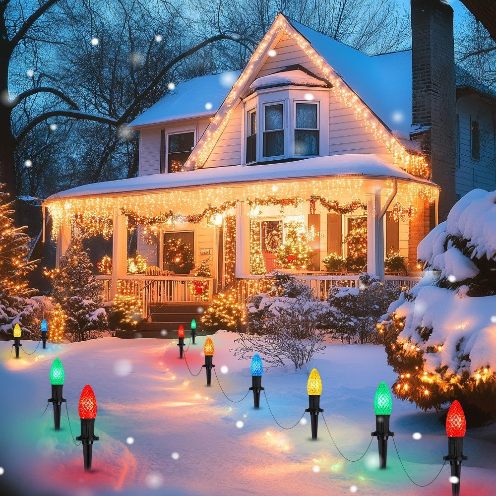 Christmas Solar C9 Strawberry Floor Plug Lights 20pcs