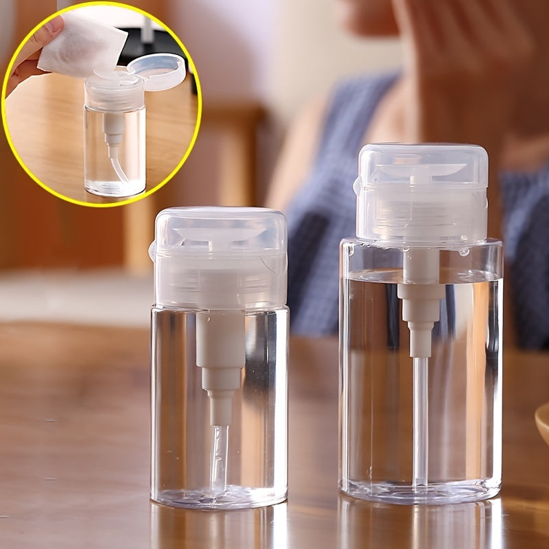 6pcs Portable Travel Push Pump Dispenser Bottle  Empty Mini Travel Size Bottle For Toner And Makeup Remover
