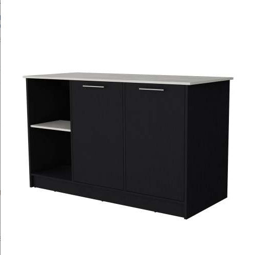 Black And Onyx Double Door Cabinets Kitchen Island