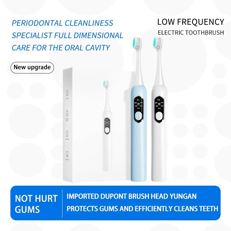 White Low Frequency Electric Toothbrush-1pcs