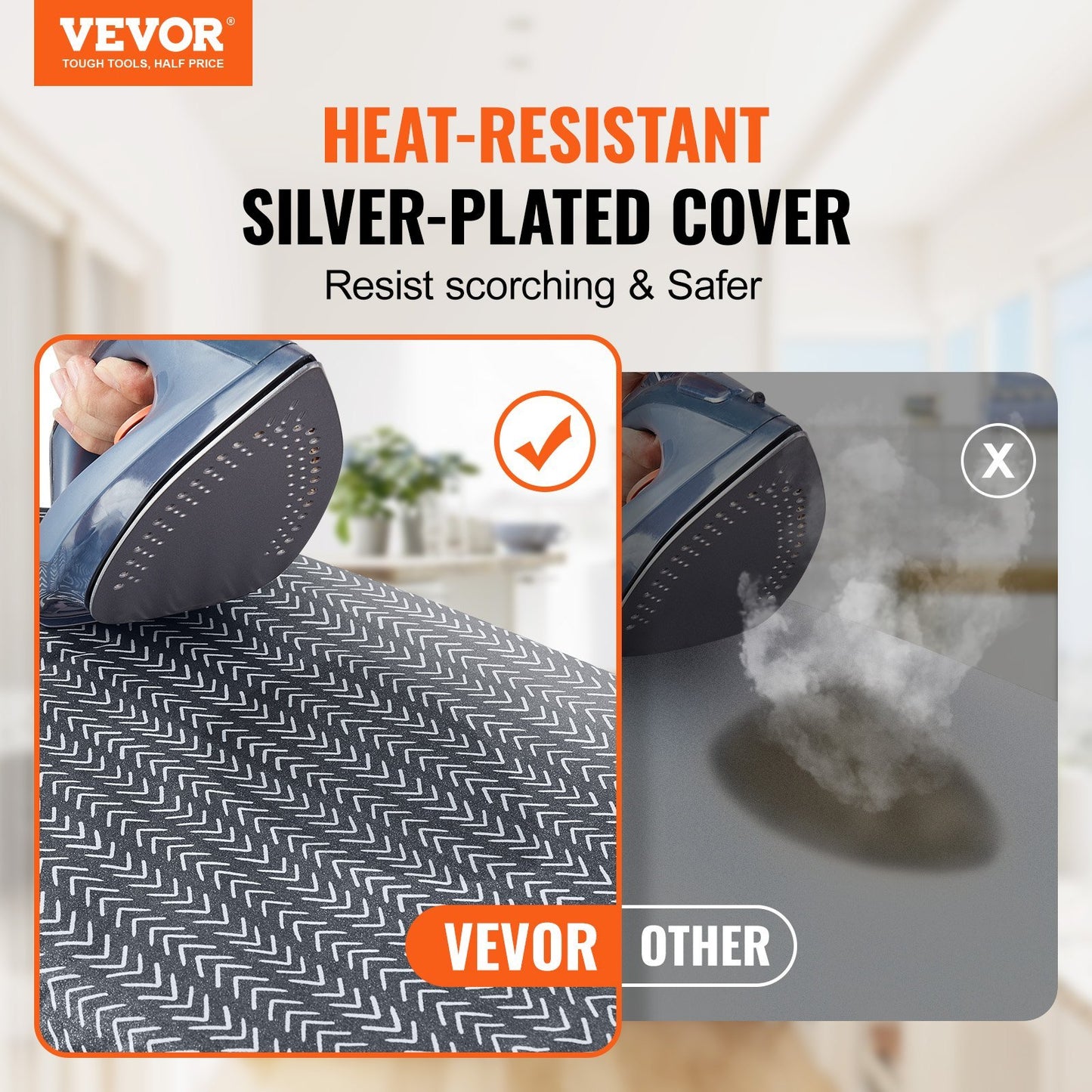 VEVOR Tabletop Ironing Board 23.4 X 14.4, Small Iron Board With Heat Resistant Cover And  Cotton Cover, Mini Ironing Board With 7mm Thickened Needle Cotton Layer For Small Spaces, Travel Use