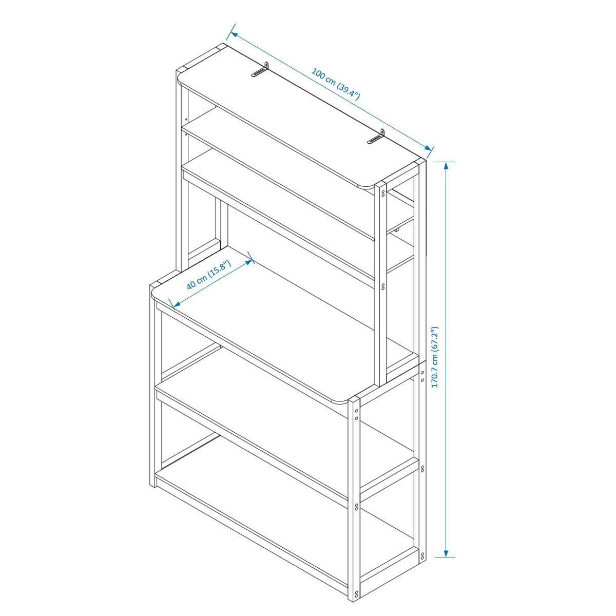 5-layer Packer Rack For Kitchen Cabinets, Coffee Bars, Kitchen Shelves, Microwave Racks