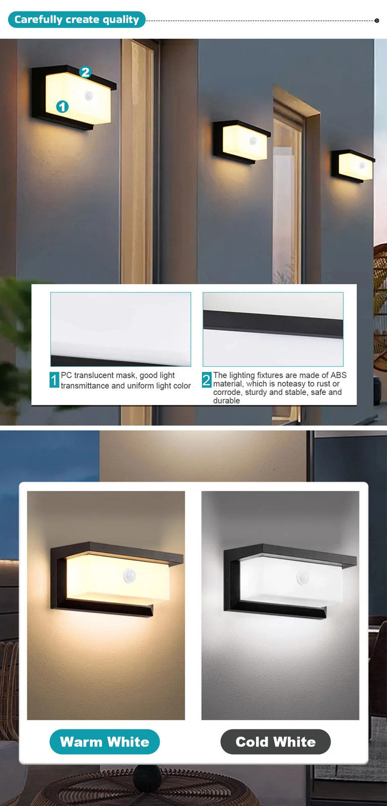 LED Outdoor Light With Motion Detector Wall Light Anthracite Sensor Outdoor Lamp 18w