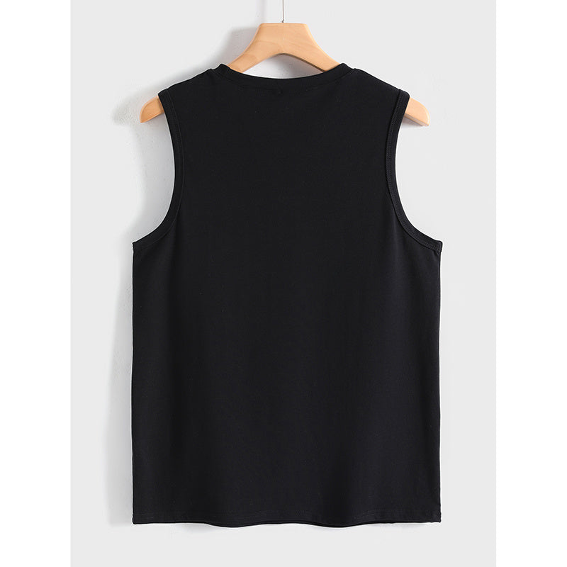 Womens Tank Tops Crew Neck Sleeveless Tshirts Solid Color Casual Loose Fit Tee Shirts