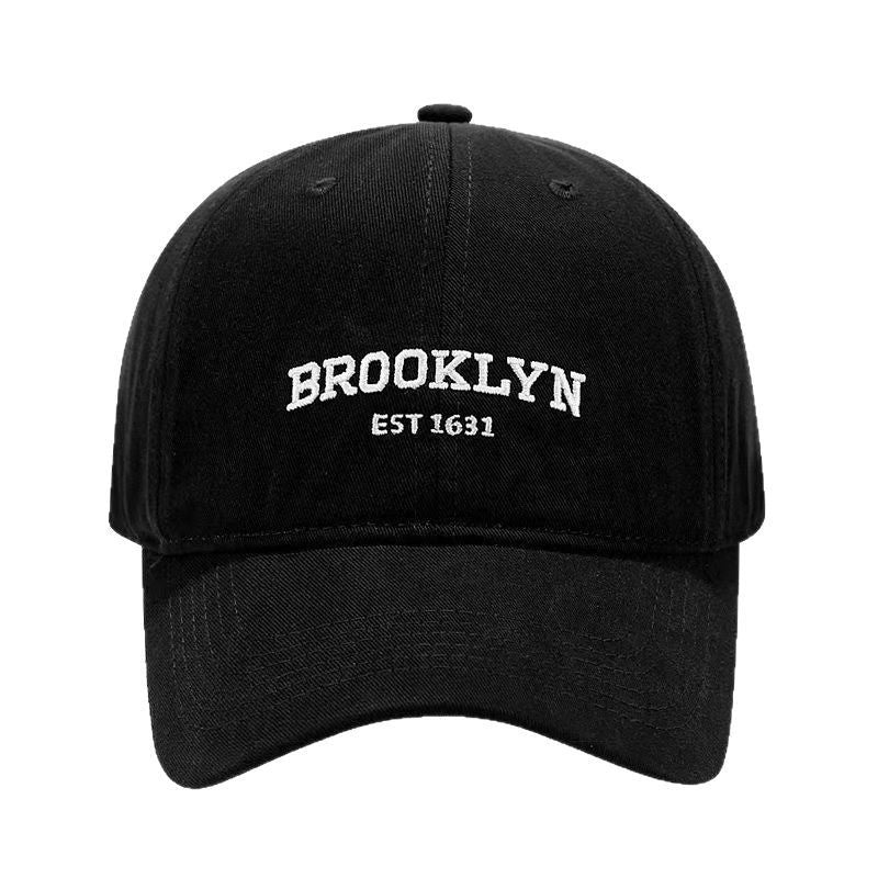 Women's Plus-sized Deepening Hard Top Simple Printed Peaked Cap