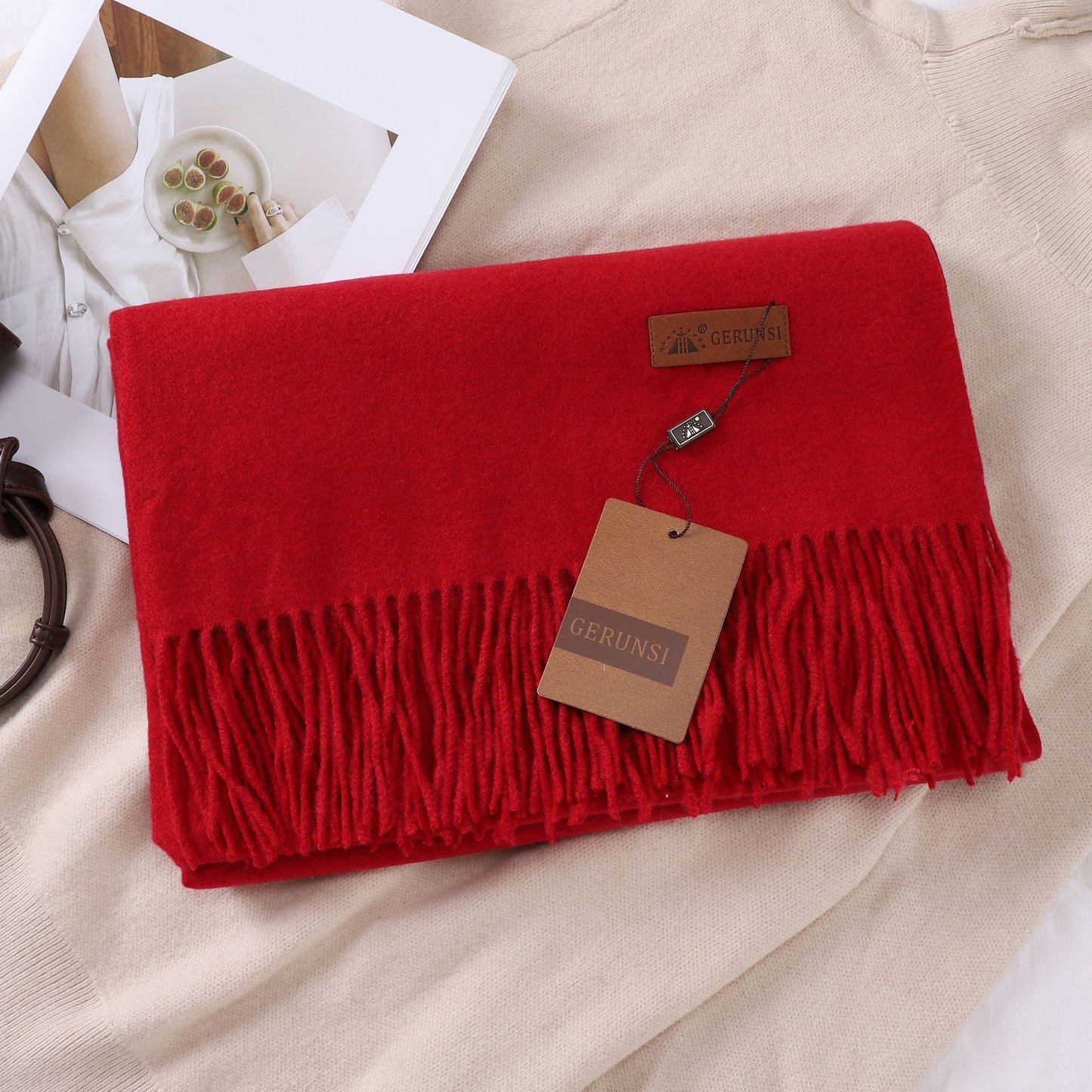 Solid Color Faux Cashmere Women's Scarf