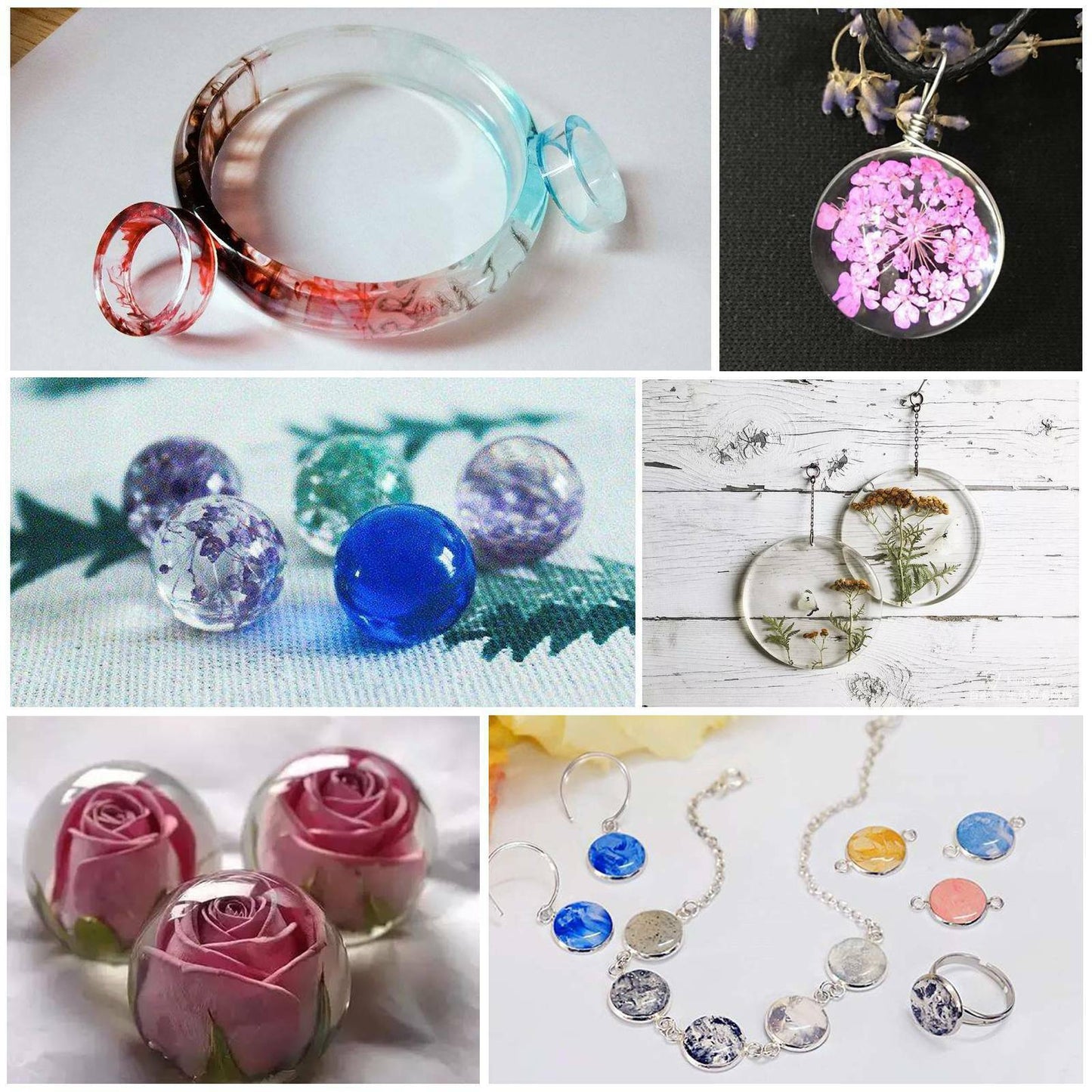 Silicone Earring Pendant Mold Necklace Jewelry Resin Mould Casting Craft Tool