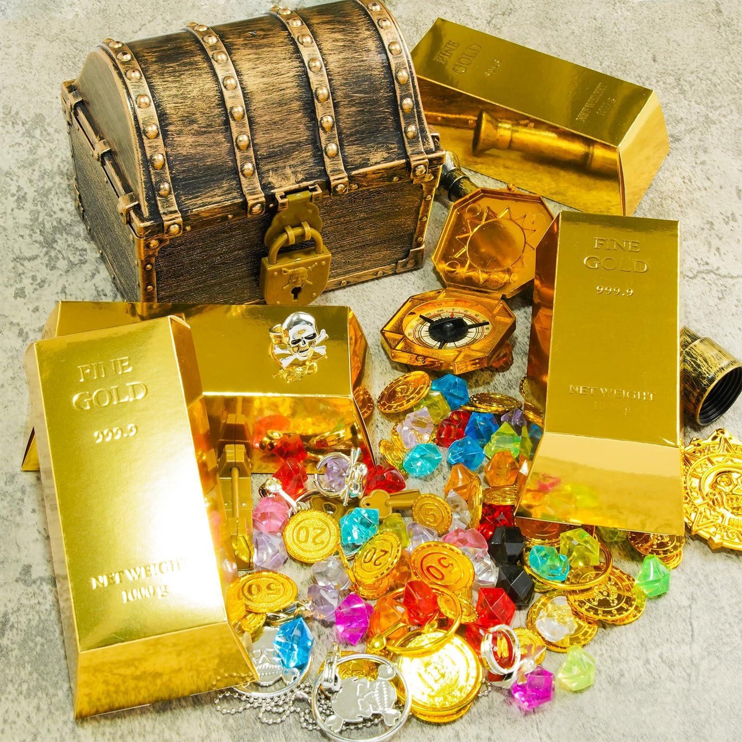 30x Gold Bar Party Favour Boxes Gift Treat Boxes For Parties Sweets, Chocolates, Coins