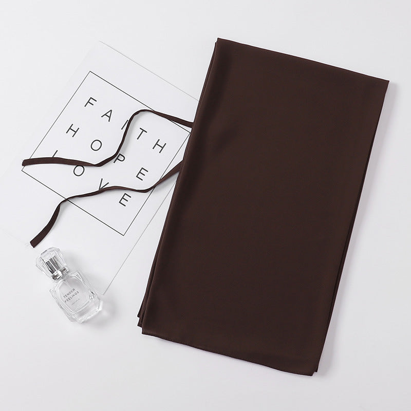 Fashion New Pearl Chiffon Bandage Gauze Scarf