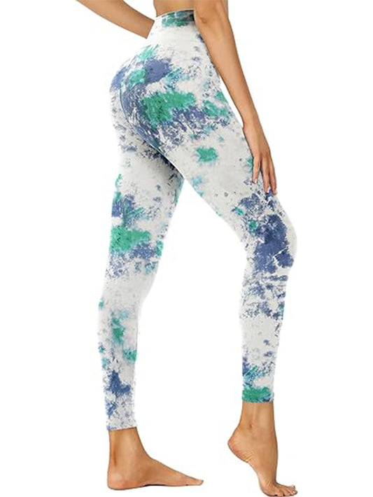Leggings - Cropped High-rise Print Sky Blue