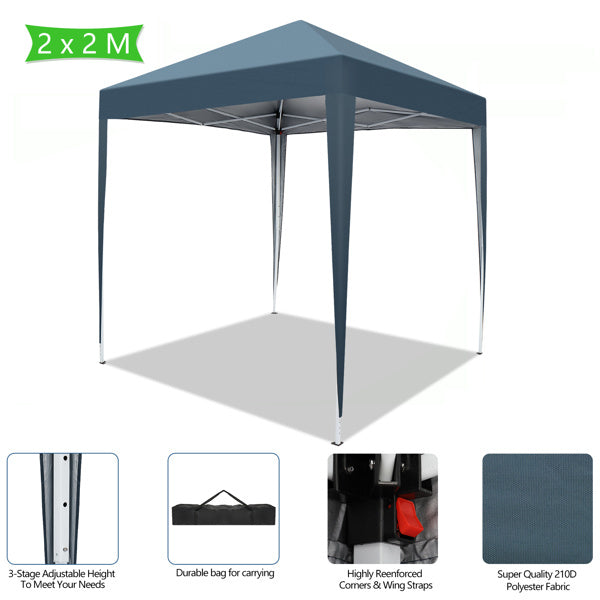 Blue Non Enclosed Folding Shed