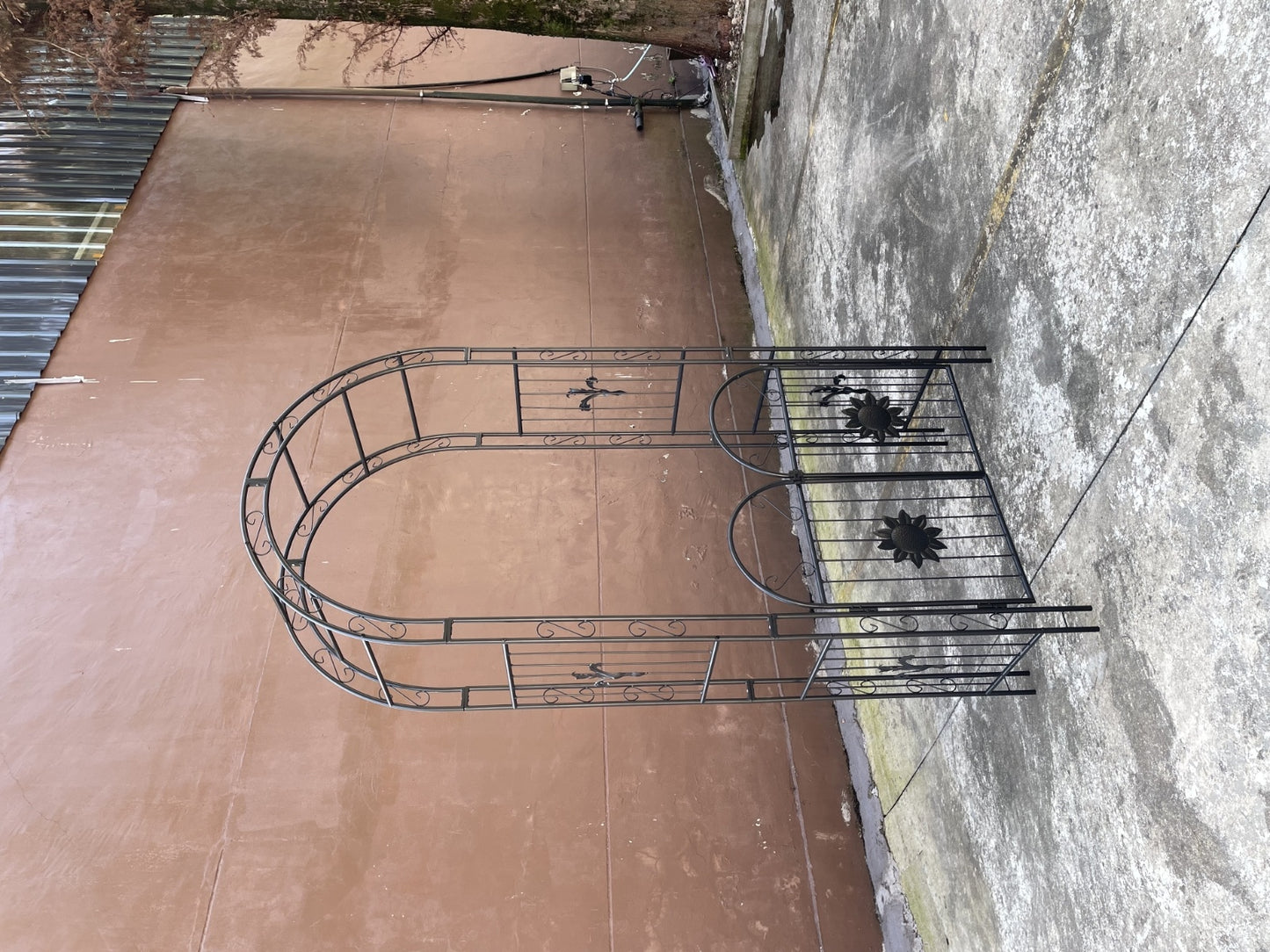 Metal Garden Arch With Doors, Arbor Trellis For Climbing Plants, Outdoor Wedding