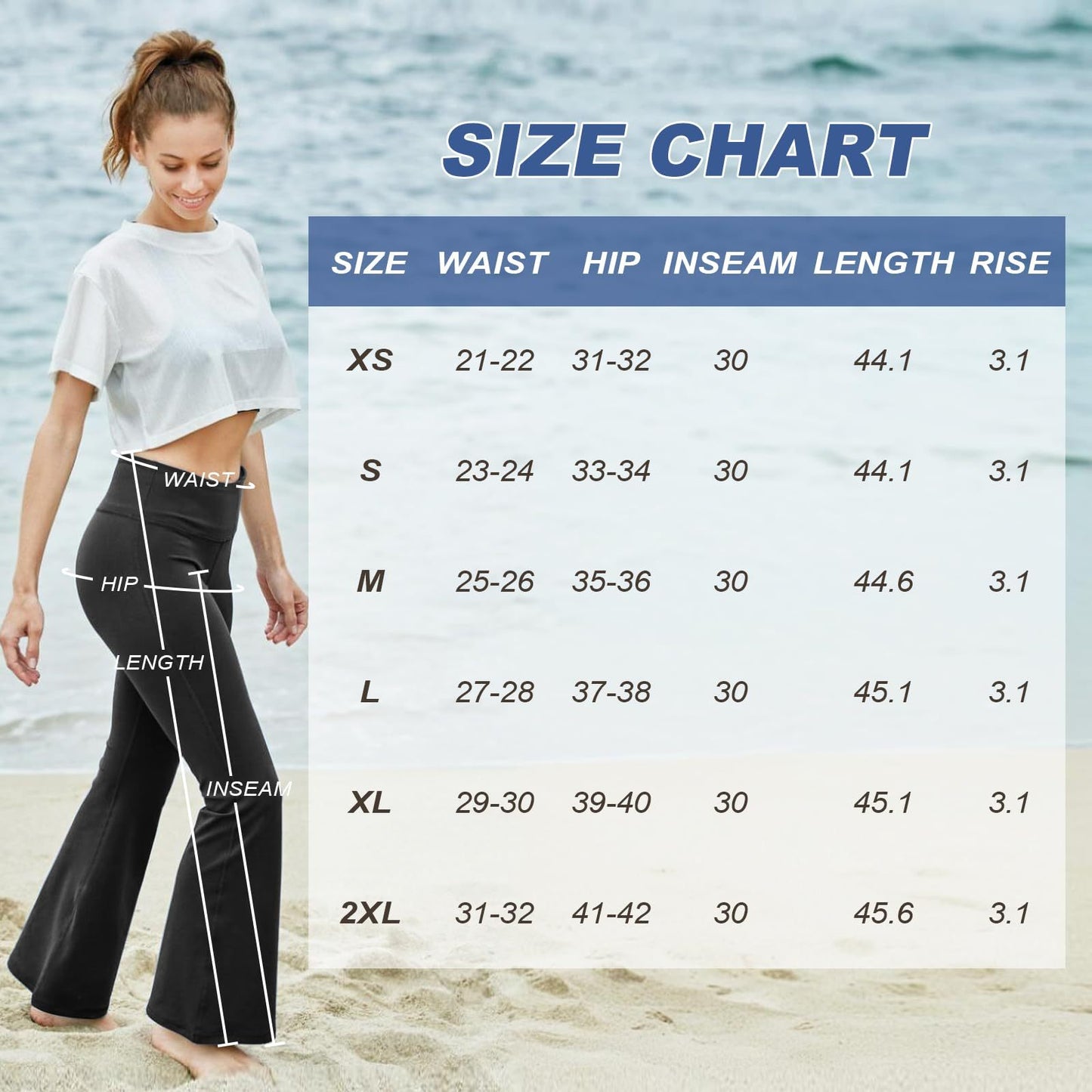 Flared Pants - Cropped Crossover Waist Pockets Solid Rust Color