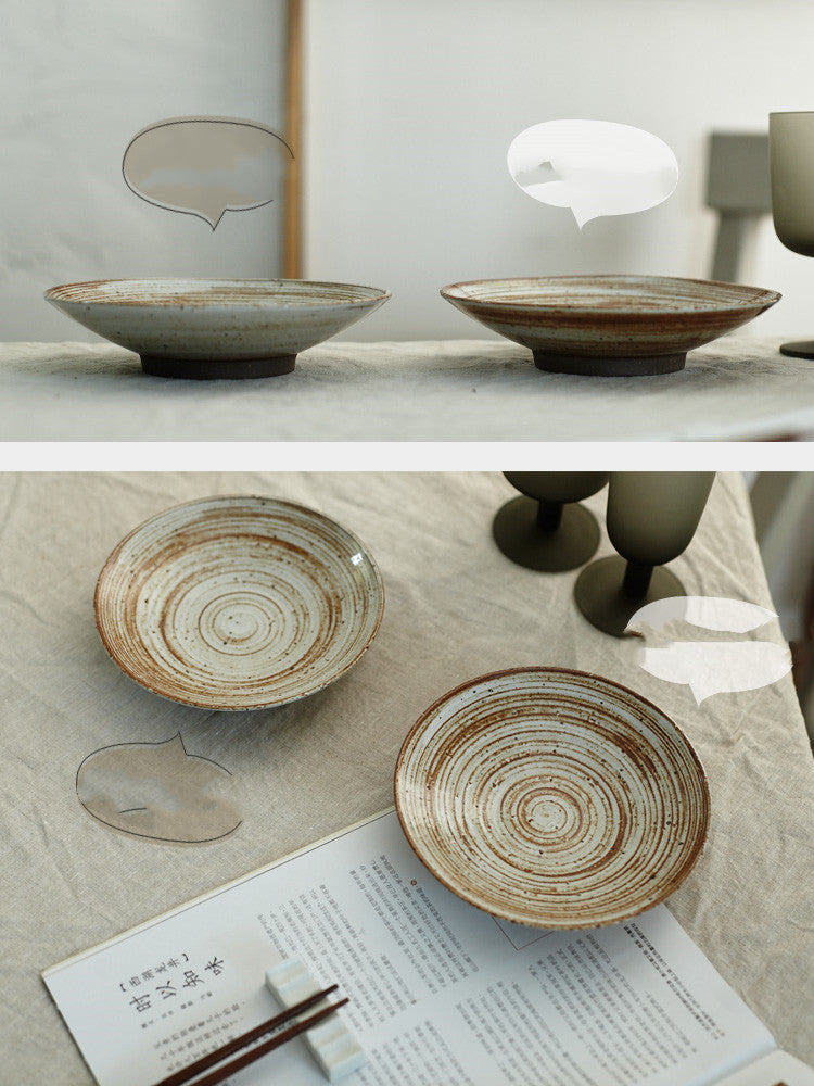 Personalized Rice Bowls Retro Stoneware Dishes Homestay Cooking Tableware