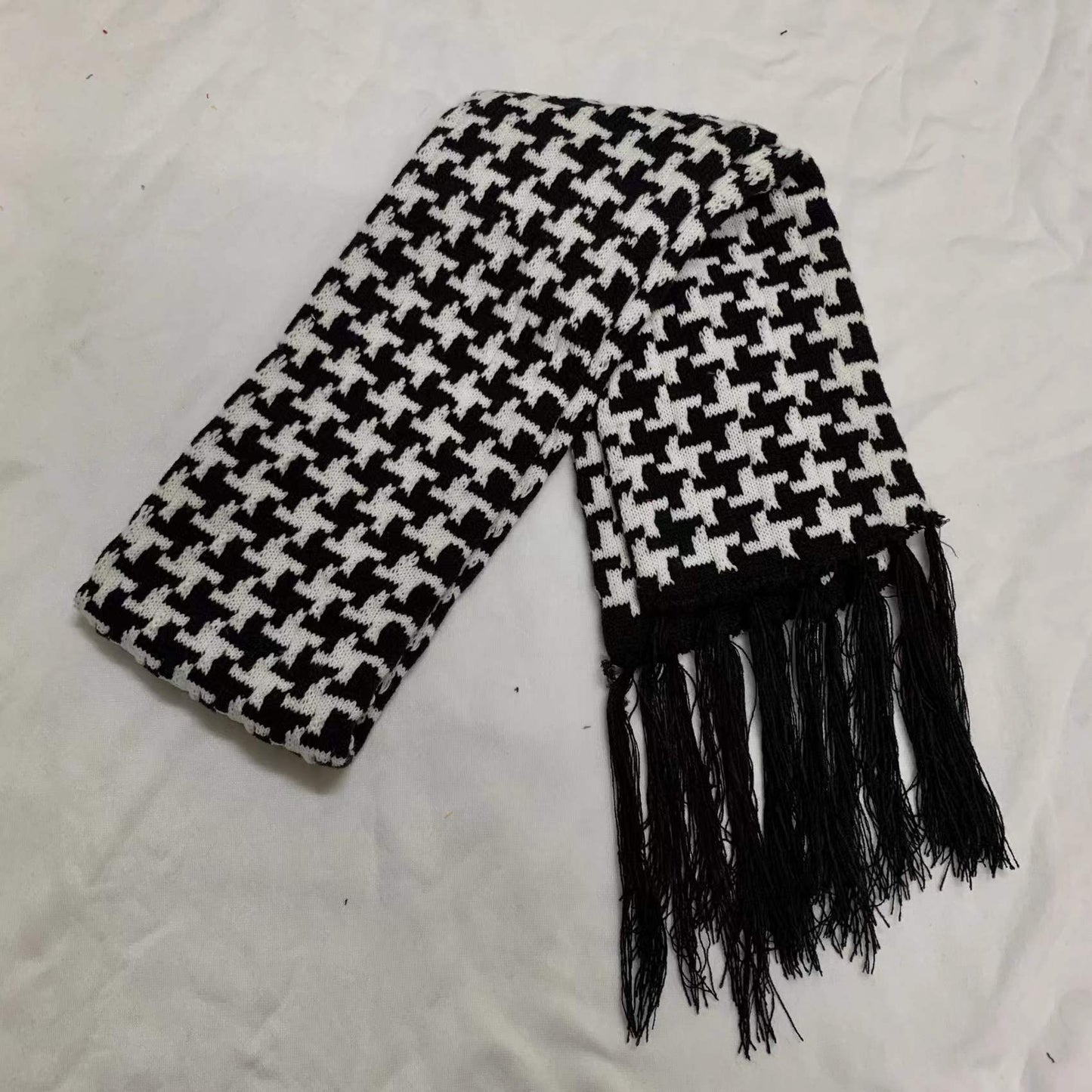 Knitted Jacquard Thickened Warm Casual Skull Scarf