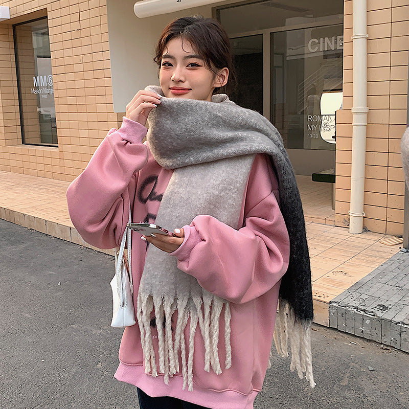 Women's Gradual Thickening Cashmere Like Scarf