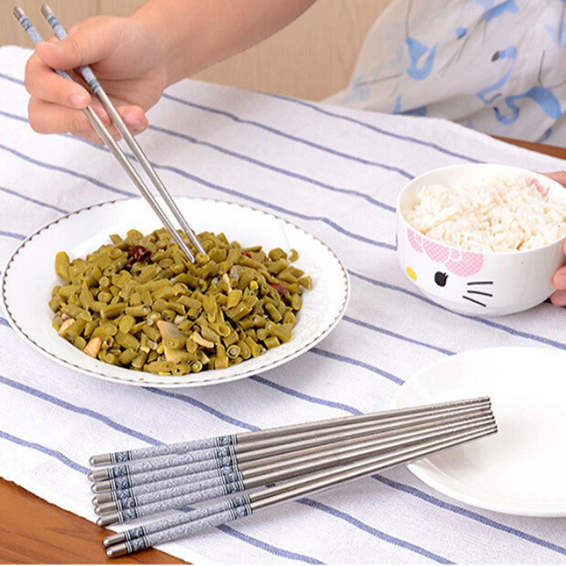 Blue And White Porcelain Stainless Steel Chopsticks