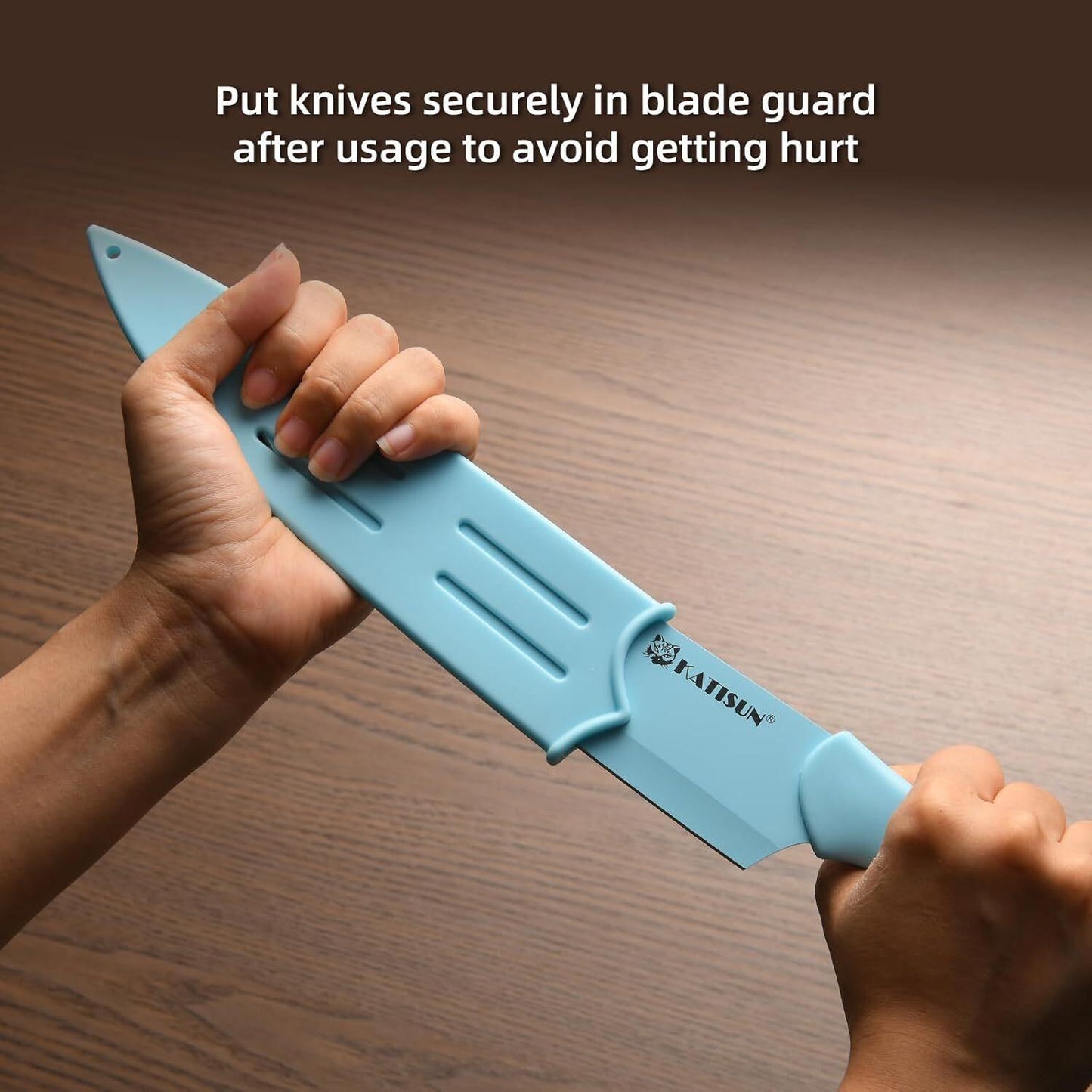 13-piece Pink Non-stick Coated Kitchen Knife Set In A Box Rust-resistant And Dishwasher-safe Includes 6 Knives With Knife Sheath And Kitchen Scissors