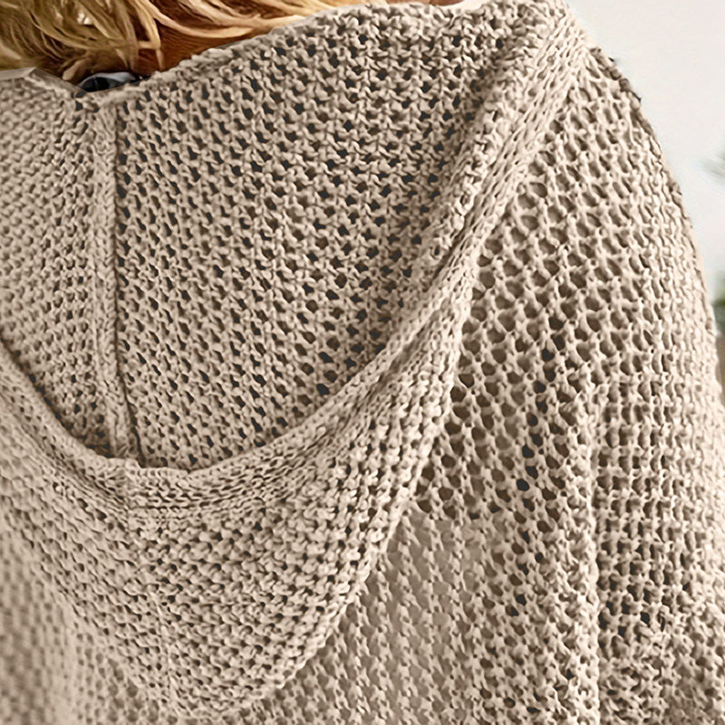 Women Fall Hoodies Sweater Knit V Neck Tops Casual Long Sleeve Pullover Shirts