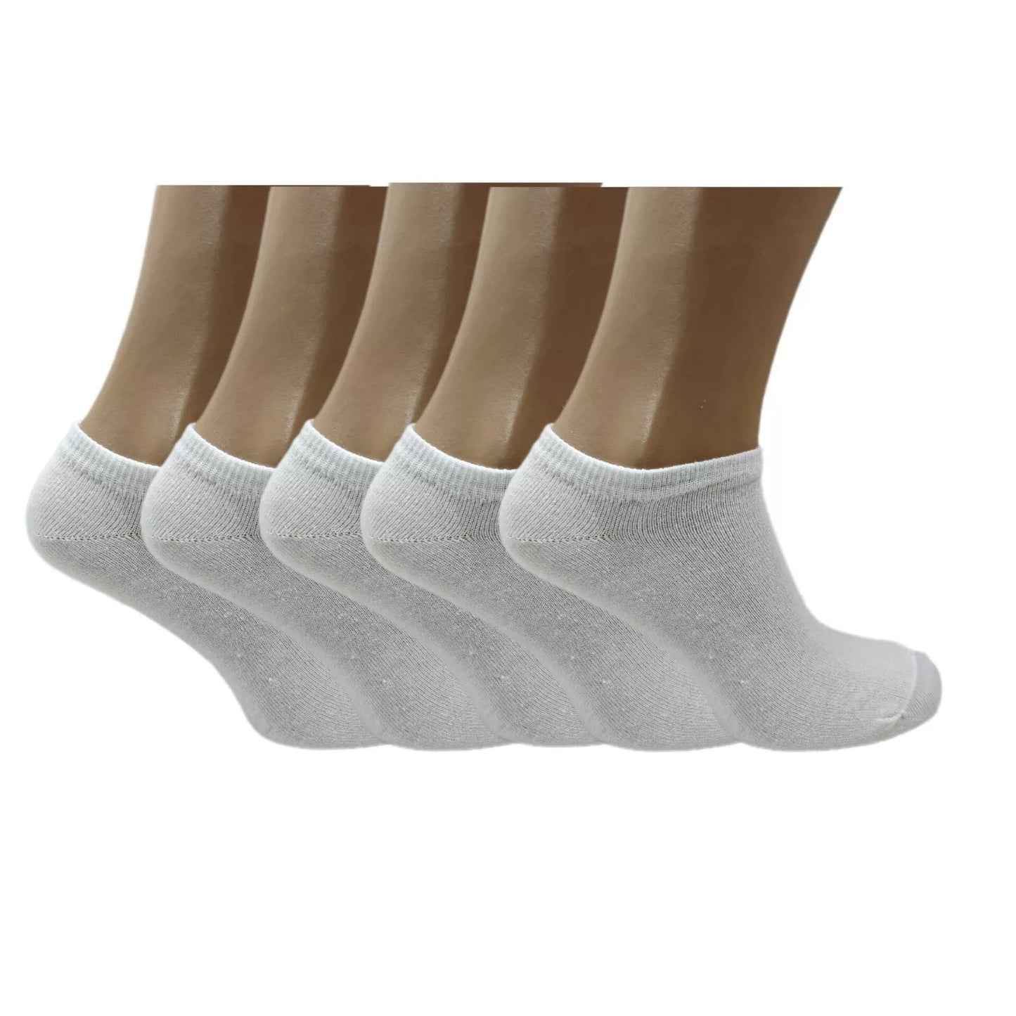 5 Pairs Low Cut White Socks Everyday Socks For Men And Women Size 6 8