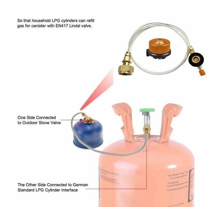 Gas Tank Adapter Hose Set Connection Gas Cartridge For Camping Stove Adapter