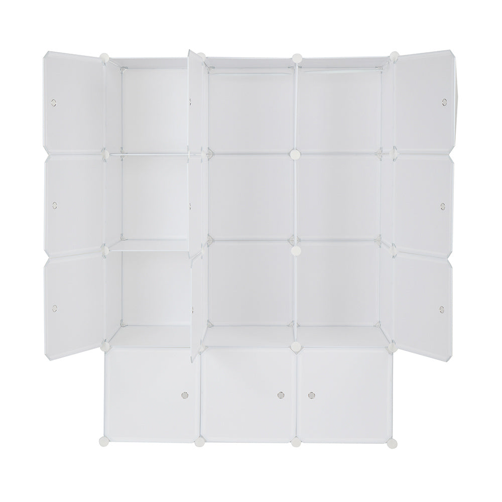 4-layer 12-compartment Rubik's Cube Wardrobe, Plastic, Can Be Freely Assembled DIY Style