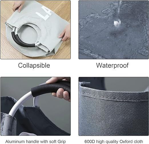 Waschekorb Waschebox Waschesammler Aufbewahrungsbox 60L Stoff Faltbar 4 Farben