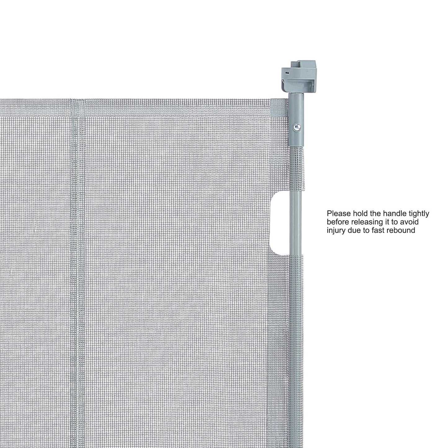 VEVOR Retractable Baby Gate,  Tall Mesh Baby Gate, Extends Up To 60 Wide Retractable Gate For Kids Or Pets, Retractable Dog Gates For Indoor Stairs, Doorways, Hallways, Playrooms, Gray