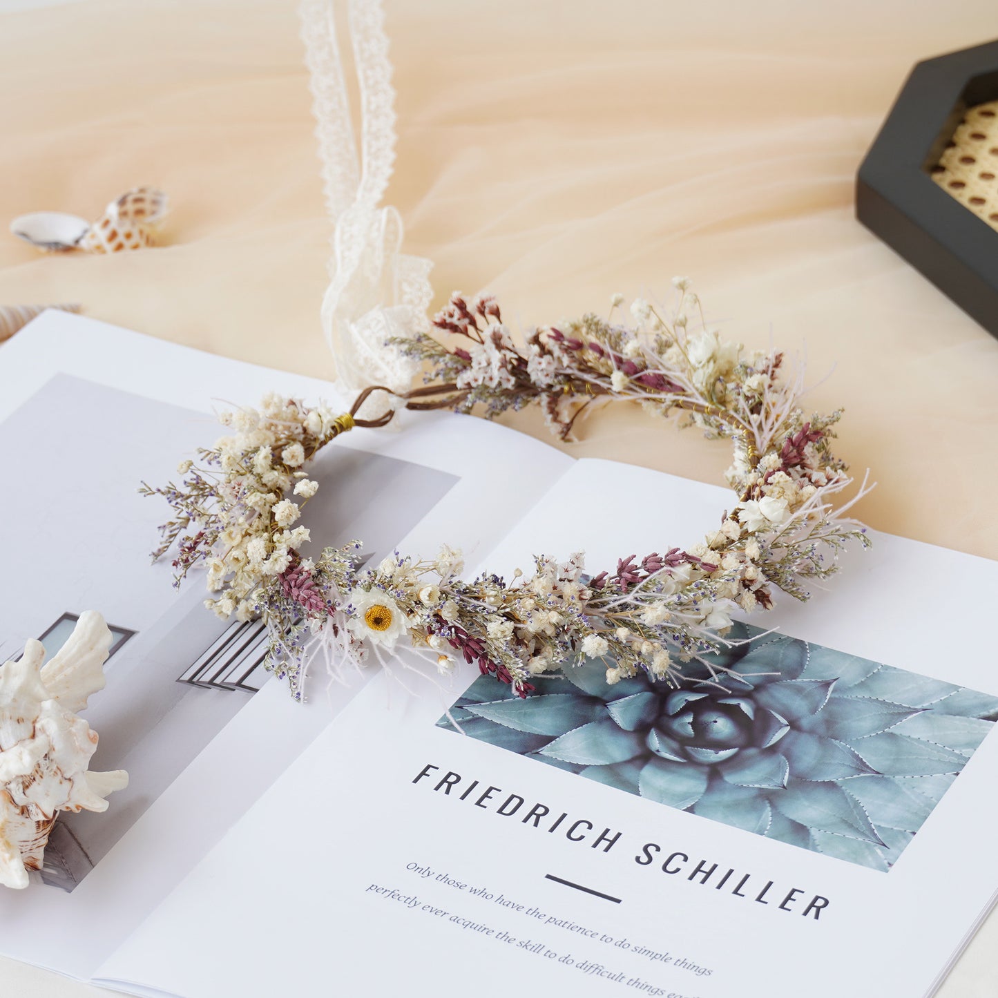 Baby Breath Crown, Dried Crown, Bride Crown, Wedding Crown, Daily Crown, Party Crown, Birthday Crown.