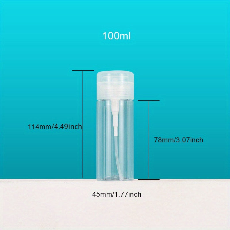 6pcs Portable Travel Push Pump Dispenser Bottle  Empty Mini Travel Size Bottle For Toner And Makeup Remover