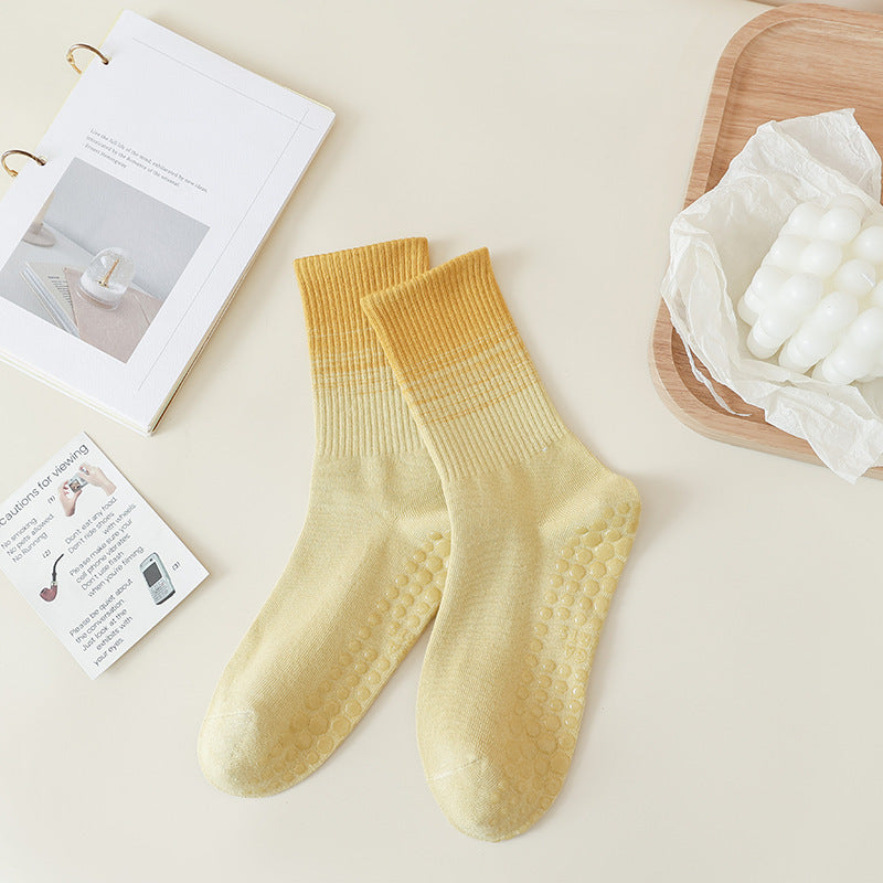 Gradient Yoga Socks Children's Professional Non-slip Autumn And Winter