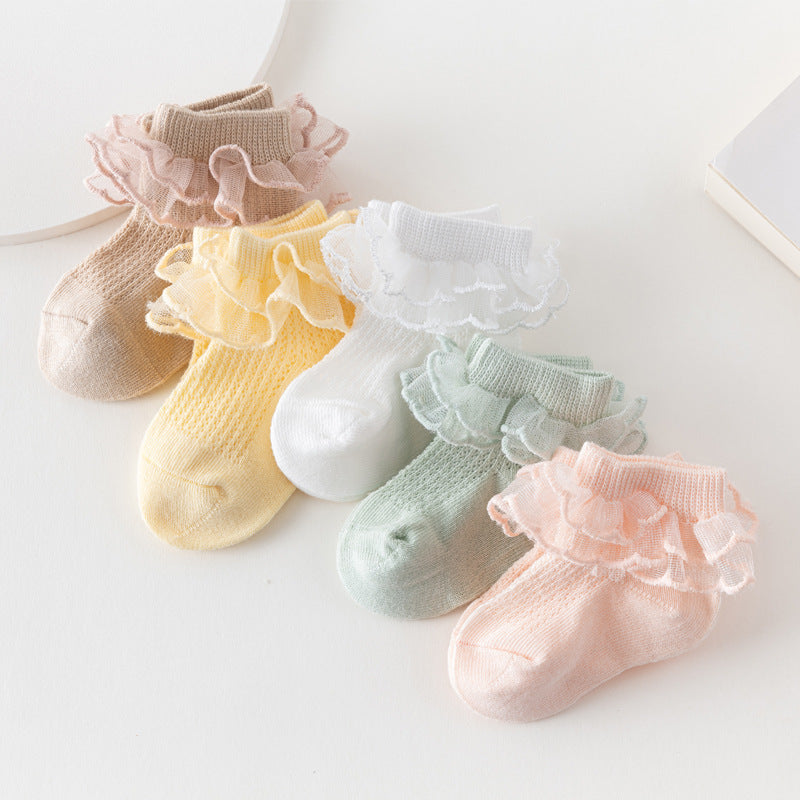 Fashion Individual Breathable Lace Girls' Socks