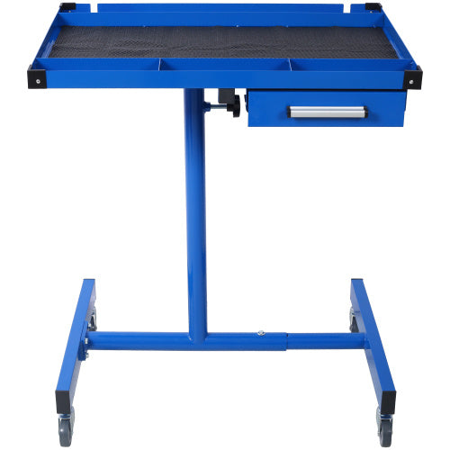 Adjustable Tear Down Work Table With Drawer For Garages, Repair Shops, And DIY, Portable, 4  2.5 Swivel Casters, 220 Pound Capacity, Rubber Corners, Heavy Duty Steel,